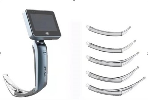 5つの使い捨て可能な刃が付いている3.0インチの麻酔の医学のビデオLaryngoscope