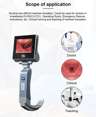 ステンレス鋼新生児のHaiyeのビデオLaryngoscope 3400mA